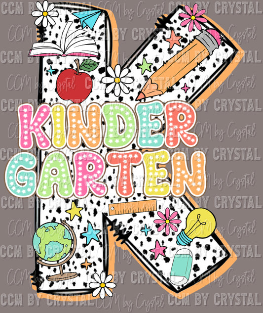 Back to School Kindergarten Ready to Press Transfer