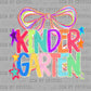 Kindergarten Back to School Colorful Ready to Press Transfer DTF Transfer Sublimation Transfer