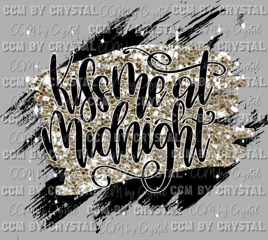 Kiss Me at Midnight New Year PNG Digital File ONLY