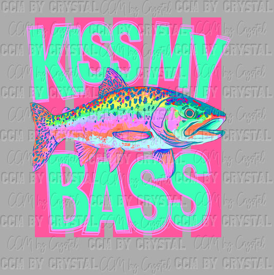 Kiss My Bass Summer DTF Transfer Sublimation Transfer
