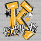 K KittyKats Yellow Mascot Ready to Press DTF Transfers Sublimation Transfers