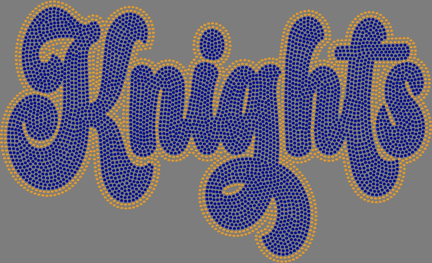 Knights 2-Color Approximately 11" wide Spangle Transfer
