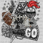 Knights Football Faux Sequins Faux Embroidery Ready to Press Transfer