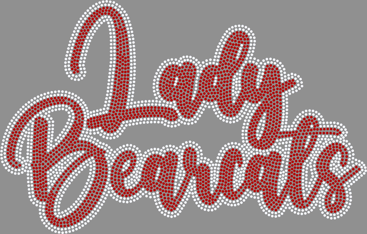 Lady Bearcats 2-Color Approximately 11" wide Spangle Transfer