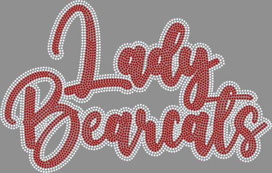Lady Bearcats 2-Color Approximately 11" wide Spangle Transfer