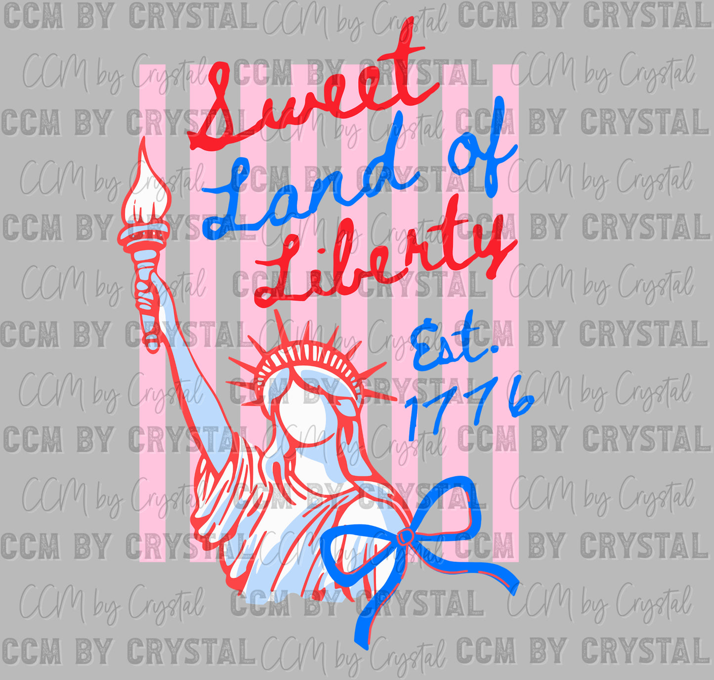 Land of Liberty USA 4th of July Patriotic DTF Transfer Sublimation Transfer