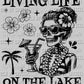 Living Life on the Lake Skellie Skeleton Ready to Press DTF Transfer Sublimation Transfer