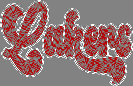 Lakers 2-Color Approximately 11"X6" Spangle Transfer