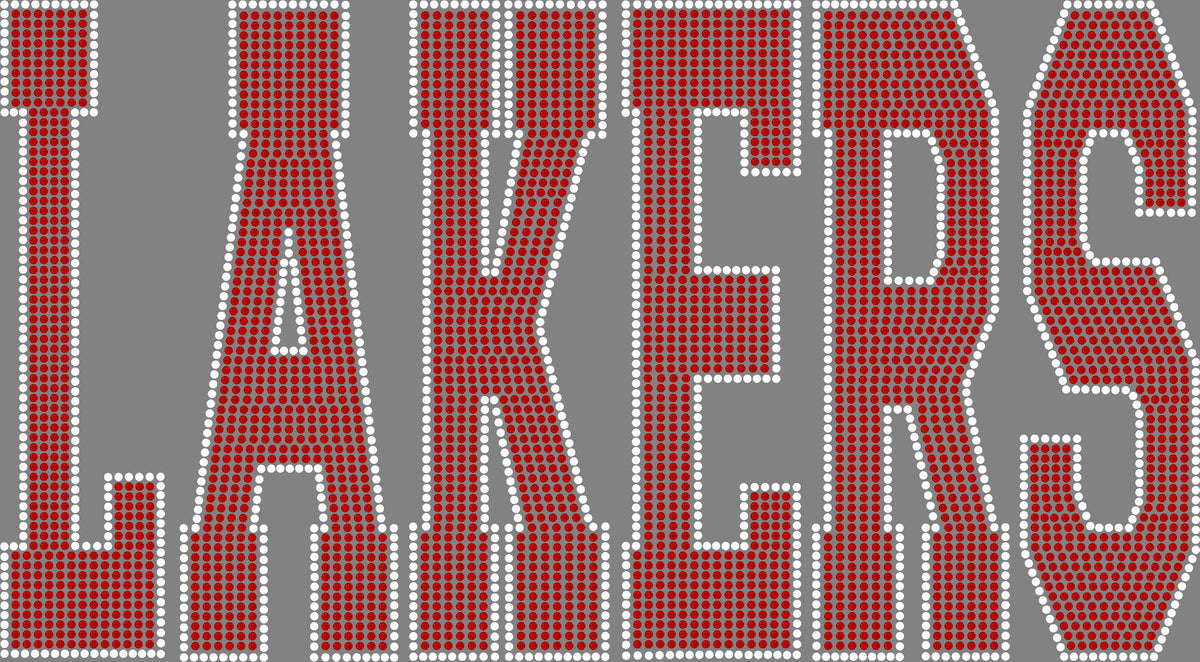 Lakers 2-Color Approximately 11"X6" Spangle Transfer