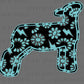 Teal Gem Show Lamb Sheep Western Rodeo Ready to Press Instant Peel DTF Transfers Sublimation Transfers