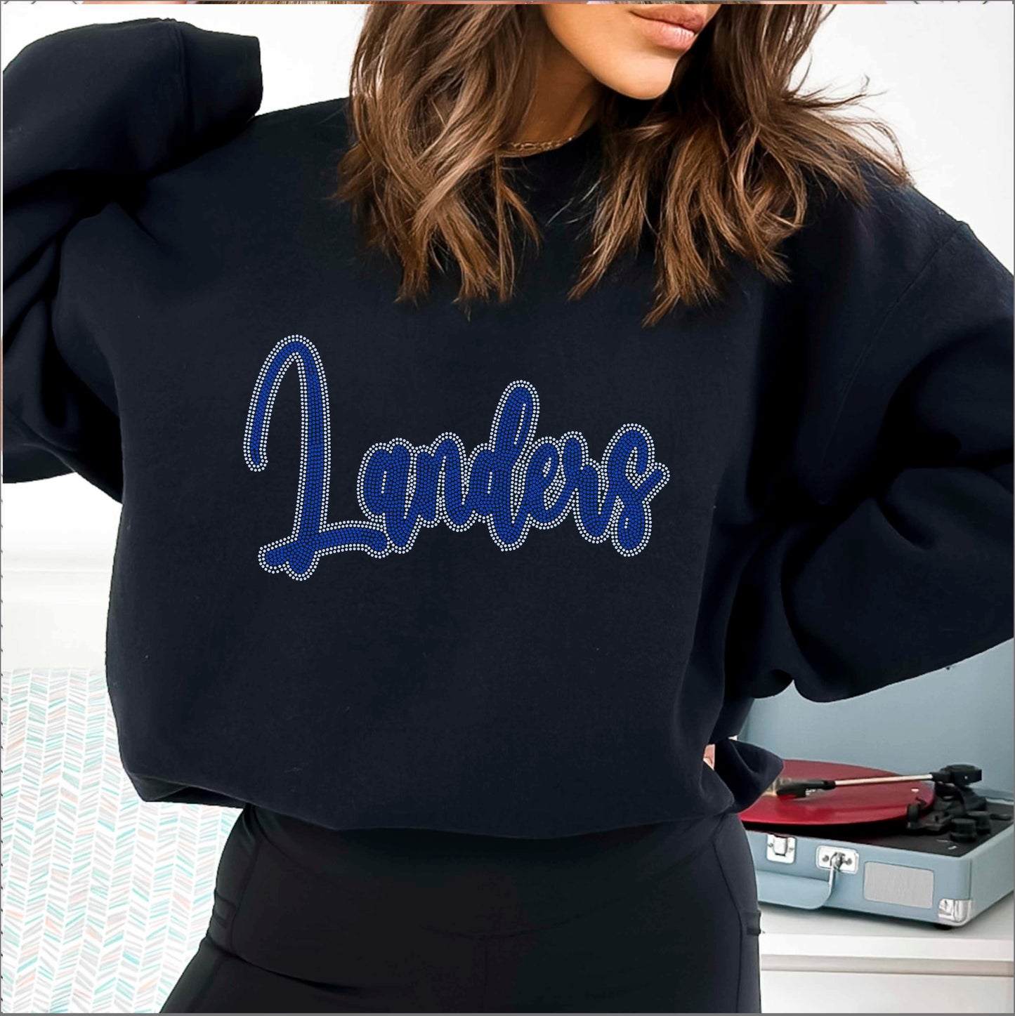 Landers 2-Color Approximately 11" wide Spangle Transfer