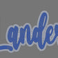 Landers 2-Color Approximately 11" wide Spangle Transfer