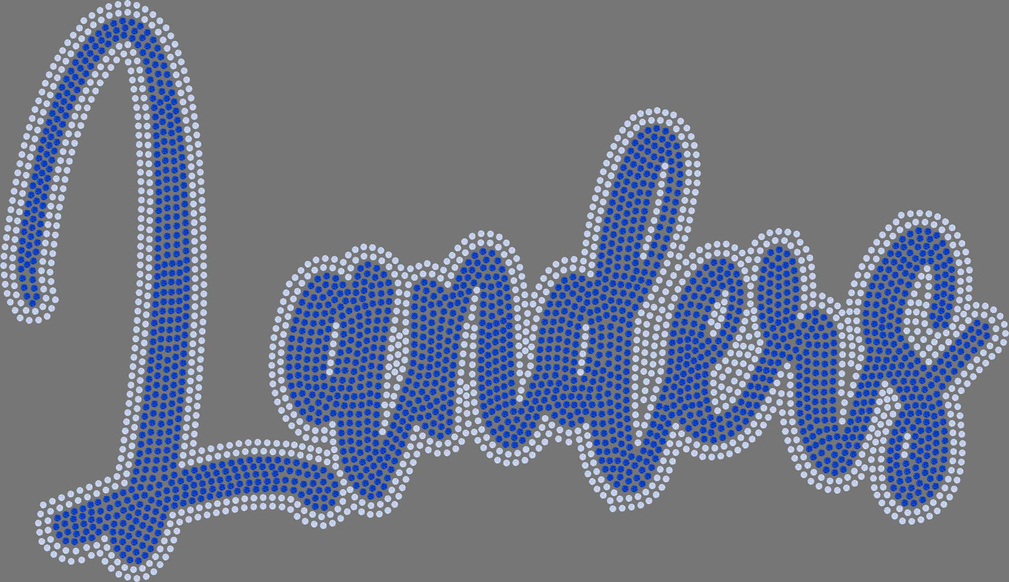 Landers 2-Color Approximately 11" wide Spangle Transfer