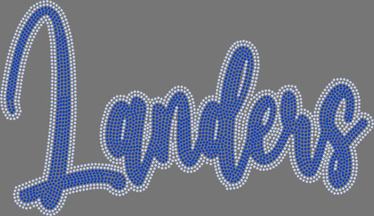 Landers 2-Color Approximately 11" wide Spangle Transfer