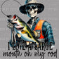 I Love a Large Mouth on My Rod Fishing Ready to Press Transfer DTF Transfer Sublimation Transfer