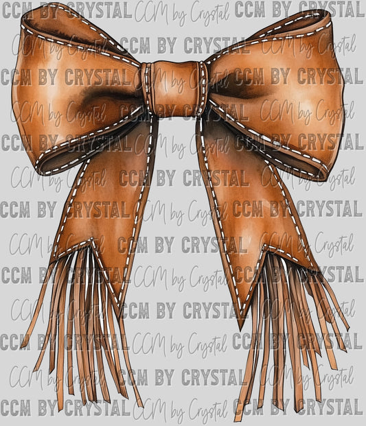 Western Faux Leather Bow Ready to Press Transfer DTF Transfer Sublimation Transfer