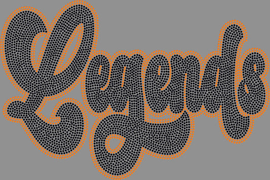 Legends 2-Color Approximately 11" wide Spangle Transfer