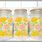 Lemons Summertime Transfer 16oz Libby Glass Can Wrap Ready to Apply