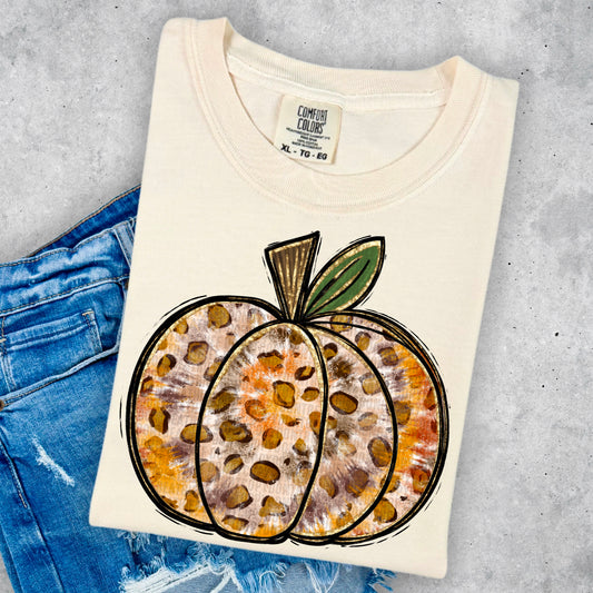 Fall Leopard Pumpkin Ready to Press Transfer