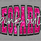 Leopards Pink Out Faux Sequins Mascot Ready to Press Transfer DTF Transfer Sublimation Transfer