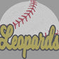 Leopards Softball/Baseball 3 Color Approximately 11" wide Spangle Transfer