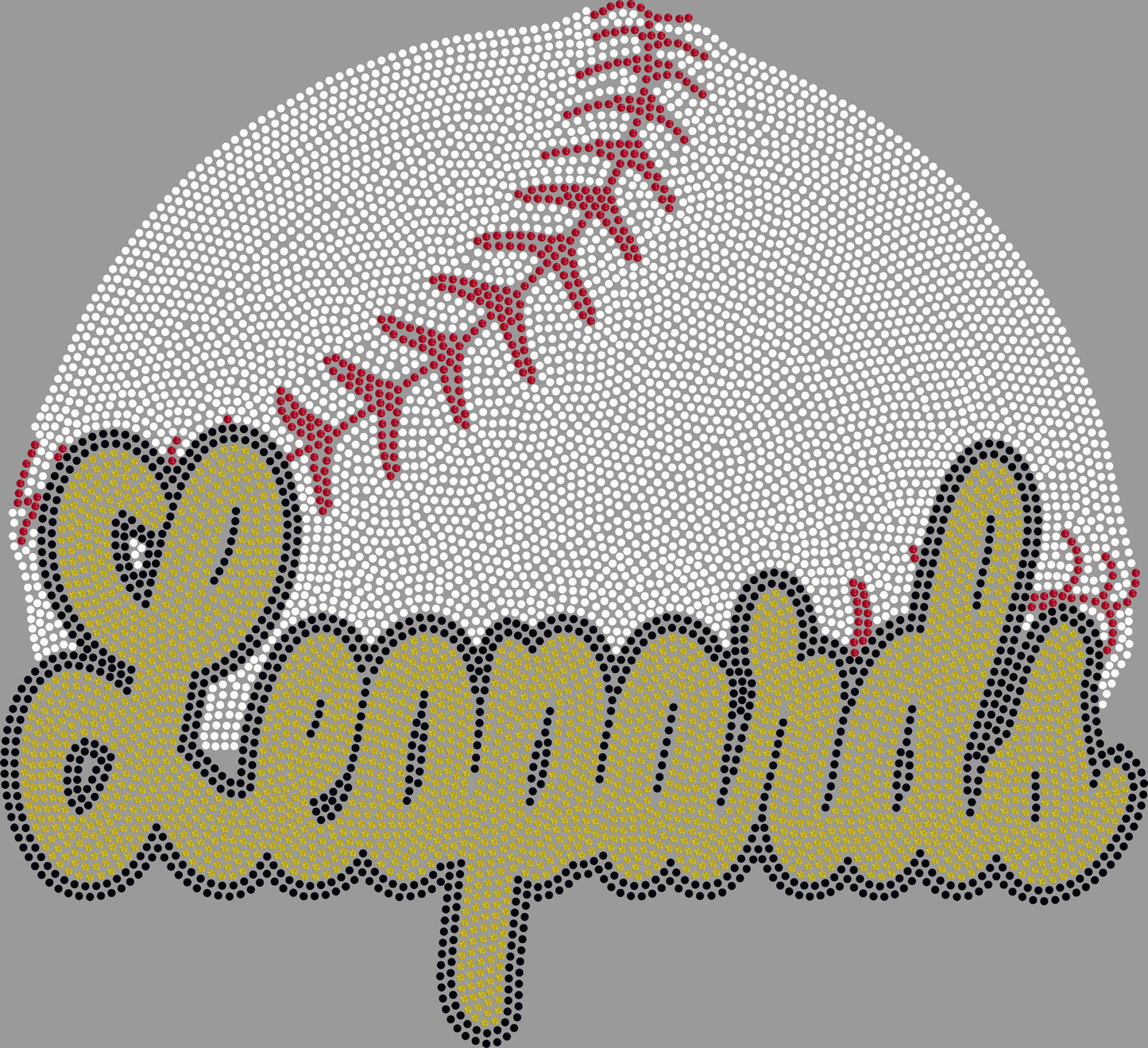 Leopards Softball/Baseball 3 Color Approximately 11" wide Spangle Transfer