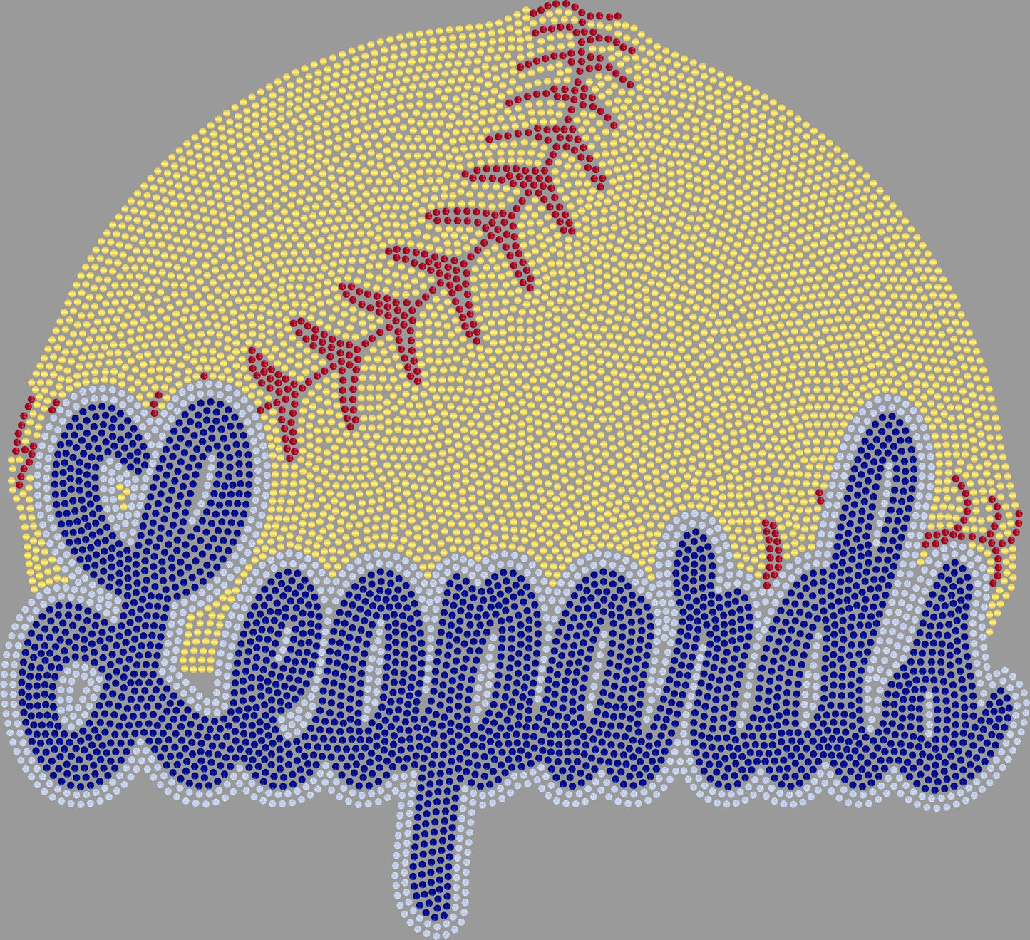 Leopards Softball/Baseball 3 Color Approximately 11" wide Spangle Transfer