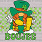Boujee Green Leprechaun St. Patrick's Day Ready to Press Transfer