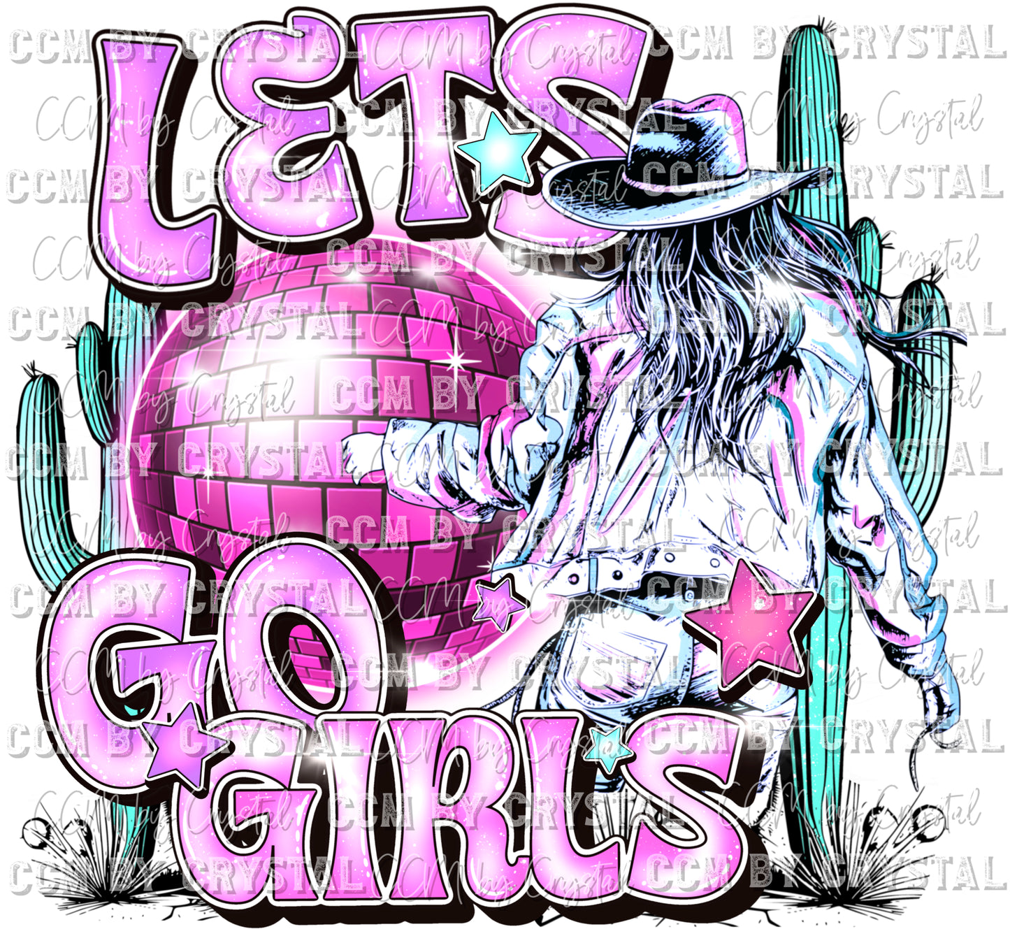 Let's Go Girls Cowgirl Ready to Press Transfer