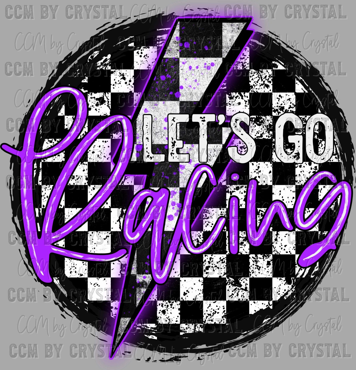 Let's go Racing Ready to Press Transfer DTF Transfer Sublimation Transfer