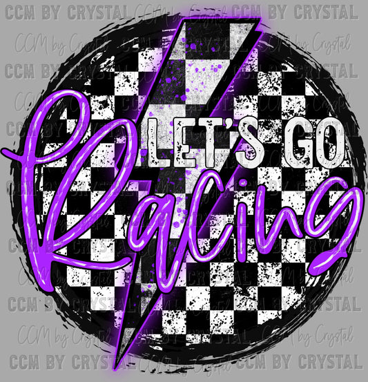 Let's go Racing Ready to Press Transfer DTF Transfer Sublimation Transfer