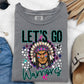 Let's Go Warriors Mascot Ready to Press DTF Transfers