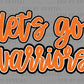Let's Go Warriors Orange Pocket Sports Mascot Ready to Press Transfer DTF Transfer Sublimation Transfer