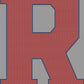 Letter R 2-Color Approximately 11" Tall Spangle Transfer