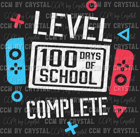 Level 100 Days Complete White Ready to Press Transfer