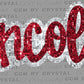 Lincoln Faux Glitter Ready to Press Transfer DTF Transfer Sublimation Transfer