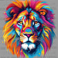Colorful Lion Ready to Press Transfer DTF Transfer Sublimation Transfer