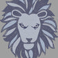 Lion Face Approximately 11" tall Spangle Transfer