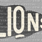 Lions Pennant Mascot Ready to Press Transfer DTF Transfer Sublimation Transfer