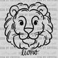 Lions Mascot Doodle Ready to Press Transfer DTF Transfer Sublimation Transfer