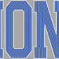 Lions 2-Color Approximately 11" wide X 6" Spangle Transfer