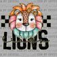 Lions Cartoon Mascot Ready to Press Transfer DTF Transfer Sublimation Transfer