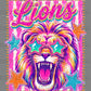 Lions Star Mascot Ready to Press DTF Transfers Sublimation Transfers