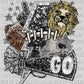 Lions Football Faux Sequins Faux Embroidery Ready to Press Transfer