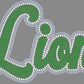Lions 3 Color Approximately 11" wide Spangle Transfer