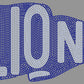 Lions 2-Color Pennant Spangle Transfer Approx 11"