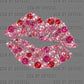 Faux Rhinestone Lips Kisses Valentines Day Valentine Day Ready to Press DTF Transfers Sublimation Transfers