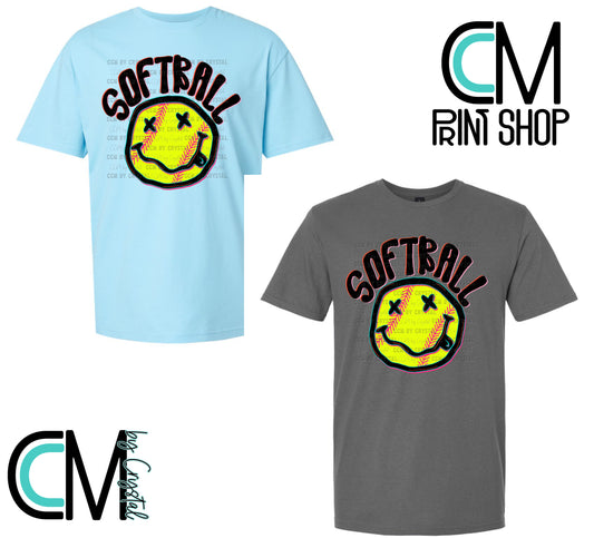 Softball Retro T Shirt
