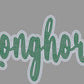 Longhorn 2-Color Approximately 11" wide Spangle Transfer