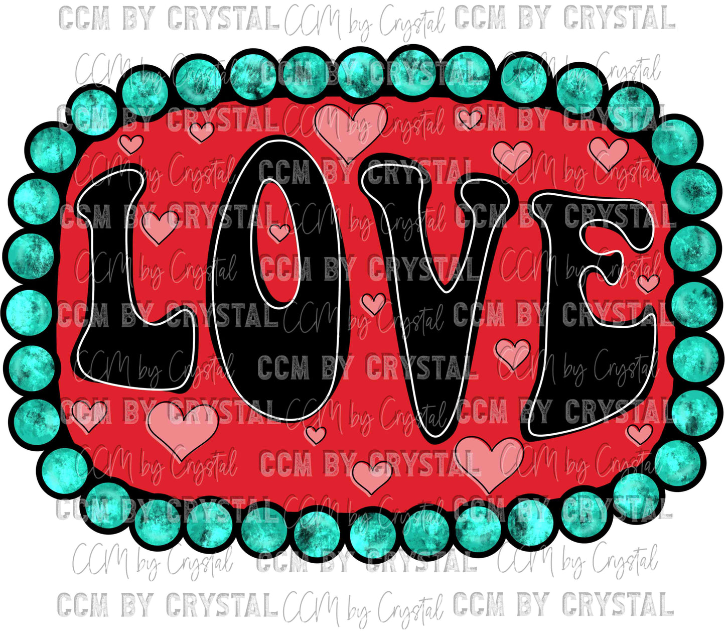 Valentines Day Western Love Ready to Press Transfer